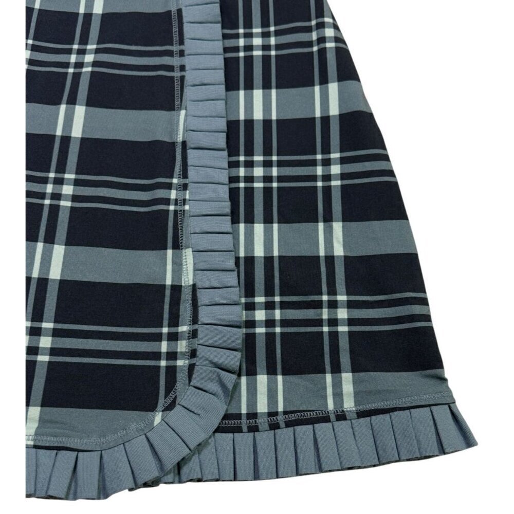 Spartina 449 Clara Plaid Jersey Wrap Skort XL Bluestone NWT - Picture 7 of 9